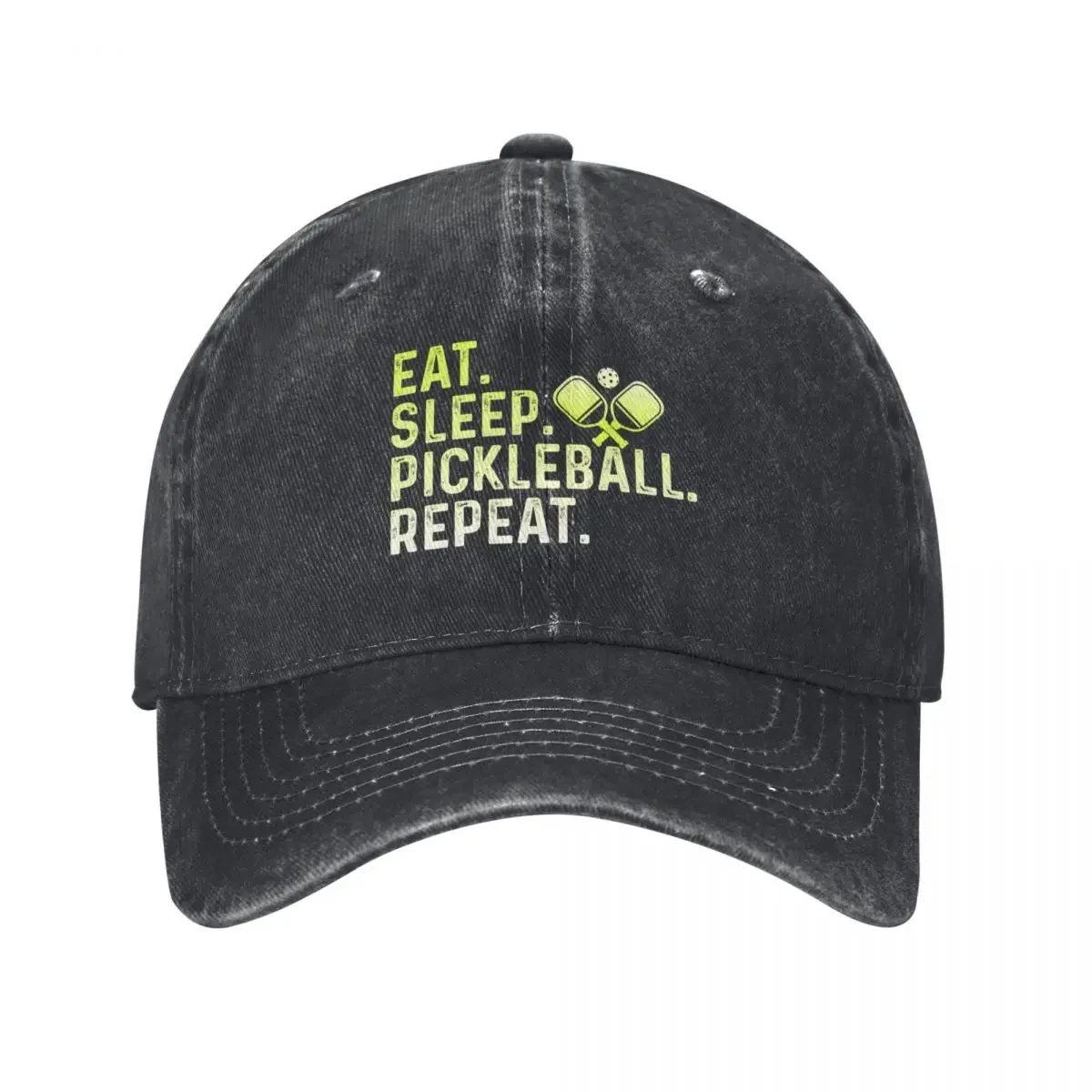 Eat Sleep Pickleball Repeat Baseball Cap Bobble Hat Hood |-F-| Hats For Women Men's