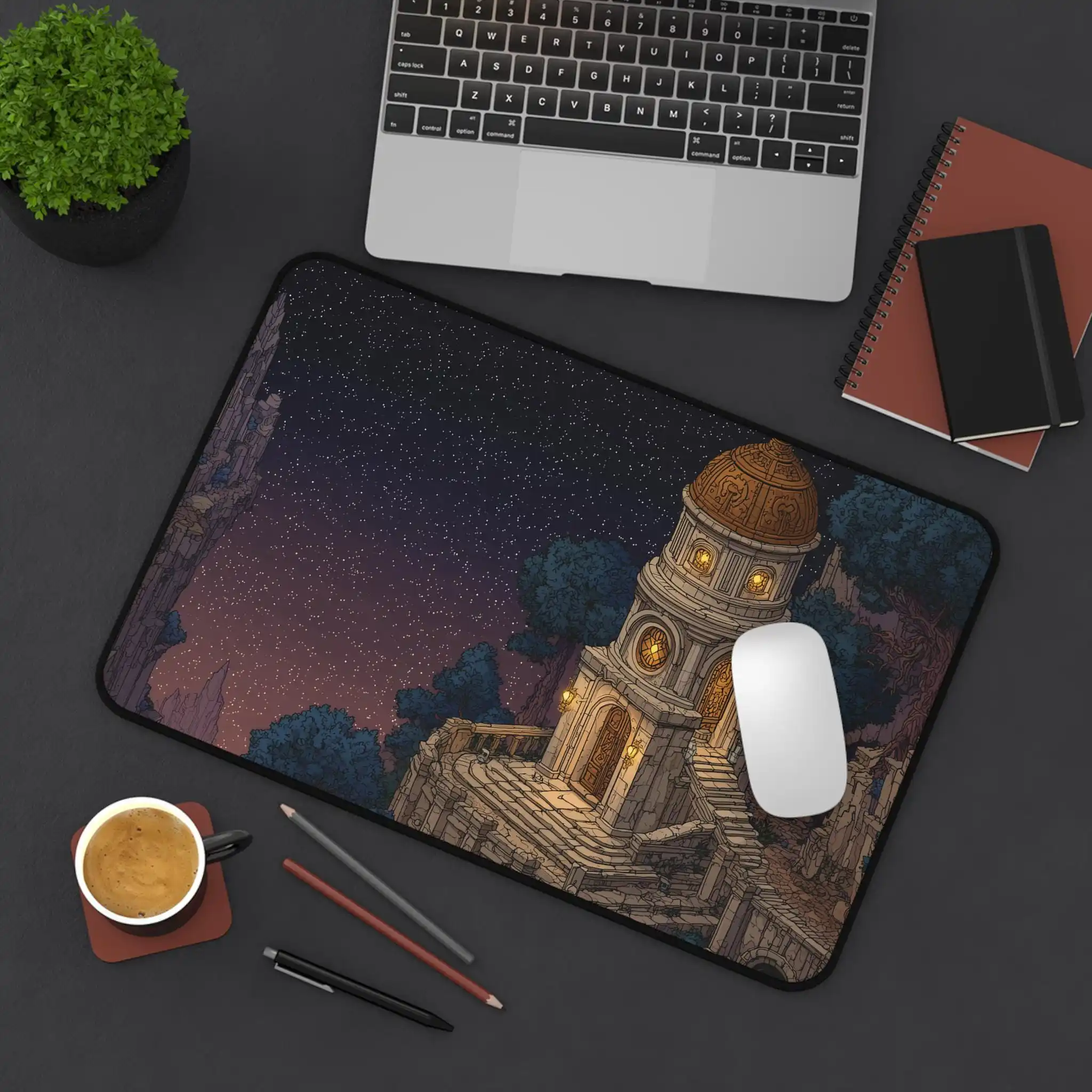 

New Art Wizard Tower Themed Mouse Pad,non-slip Waterproof Mousepad,office Game Table Decoration Mat,the Perfect Gift for Friends