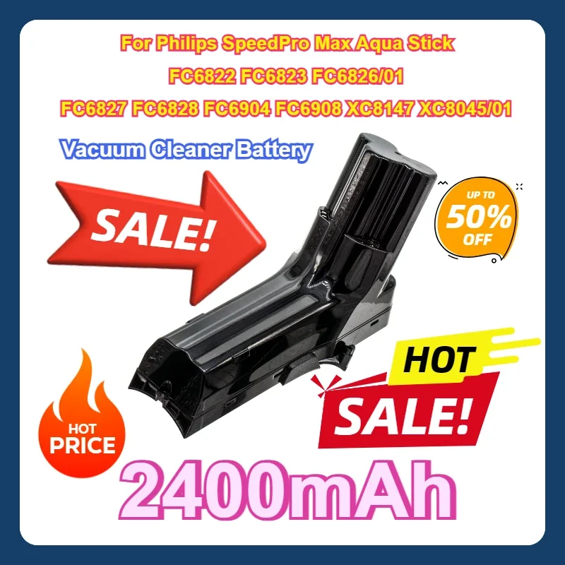 For Philips SpeedPro Max Aqua Stick FC6822 FC6823 FC6826/01 FC6827 FC6828 FC6904 FC6908 XC8147 XC8045/01 Vacuum Cleaner Battery