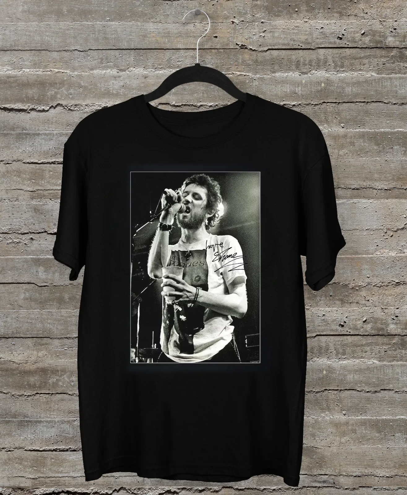 NEW HOt Shane Macgowan 1957-2023 SignatureTHE POGUES Black All Size Shirt
