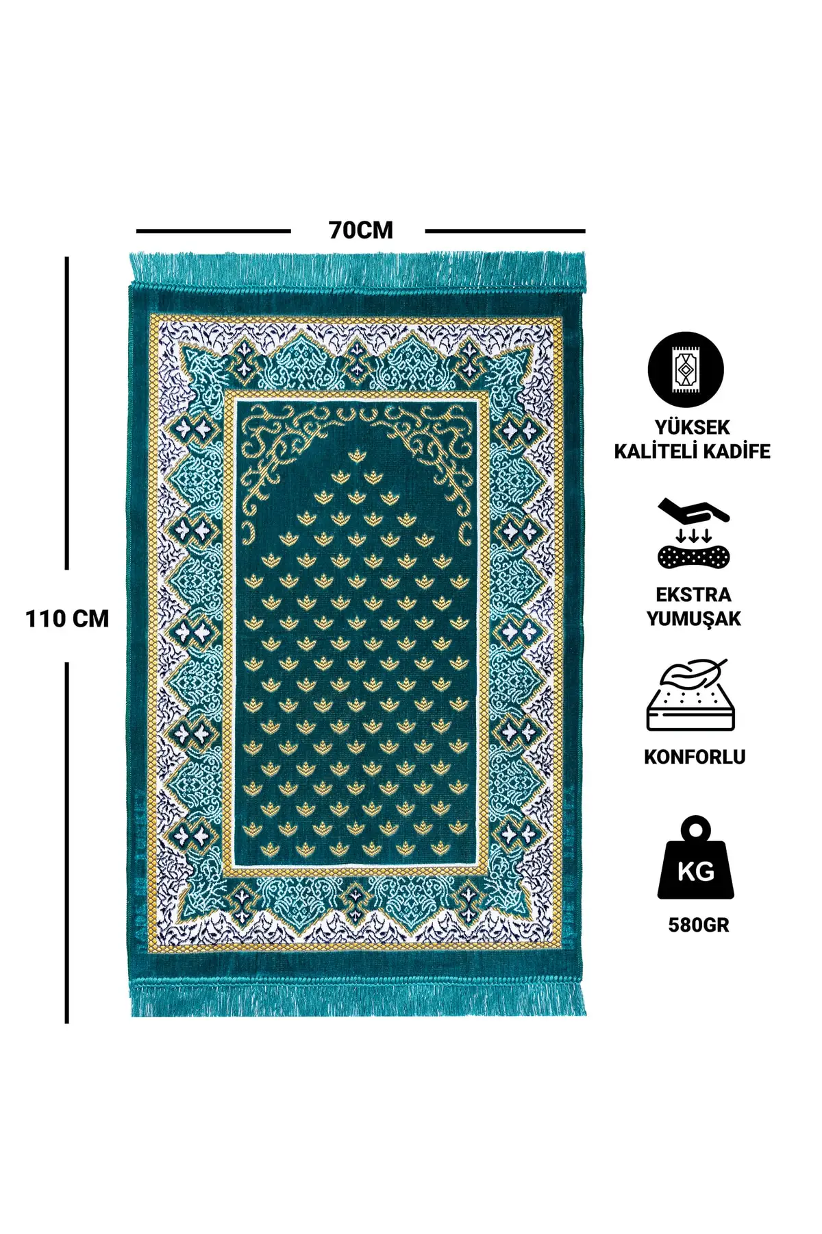 DOLBOVI velvet prayer Rug set Meditation Rug