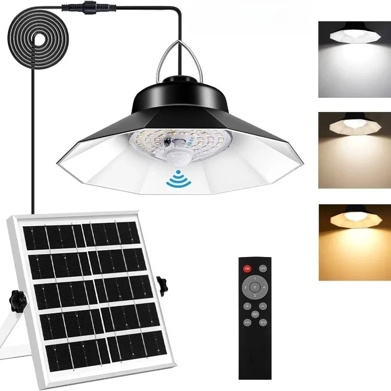 Three-color solar street light outdoor waterproof courtyard garden garage balcony indoor and outdoor lighting street light