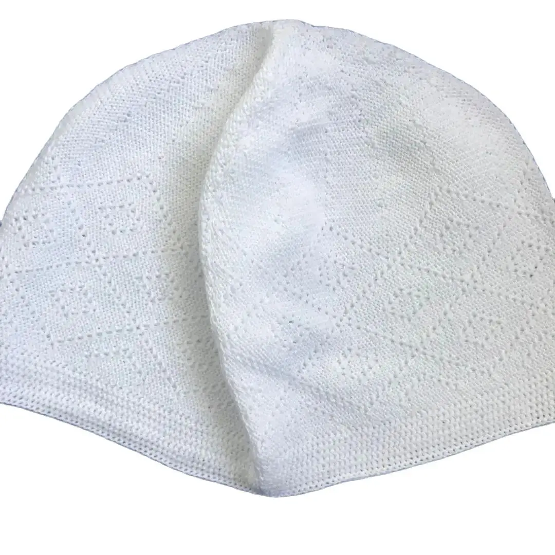 Islamic Clothing Mesh Muslim Hat for Prayer Jewish Winter for Men Hui Worship Kufi Knitted Cap Solid Color Saudi Arabic