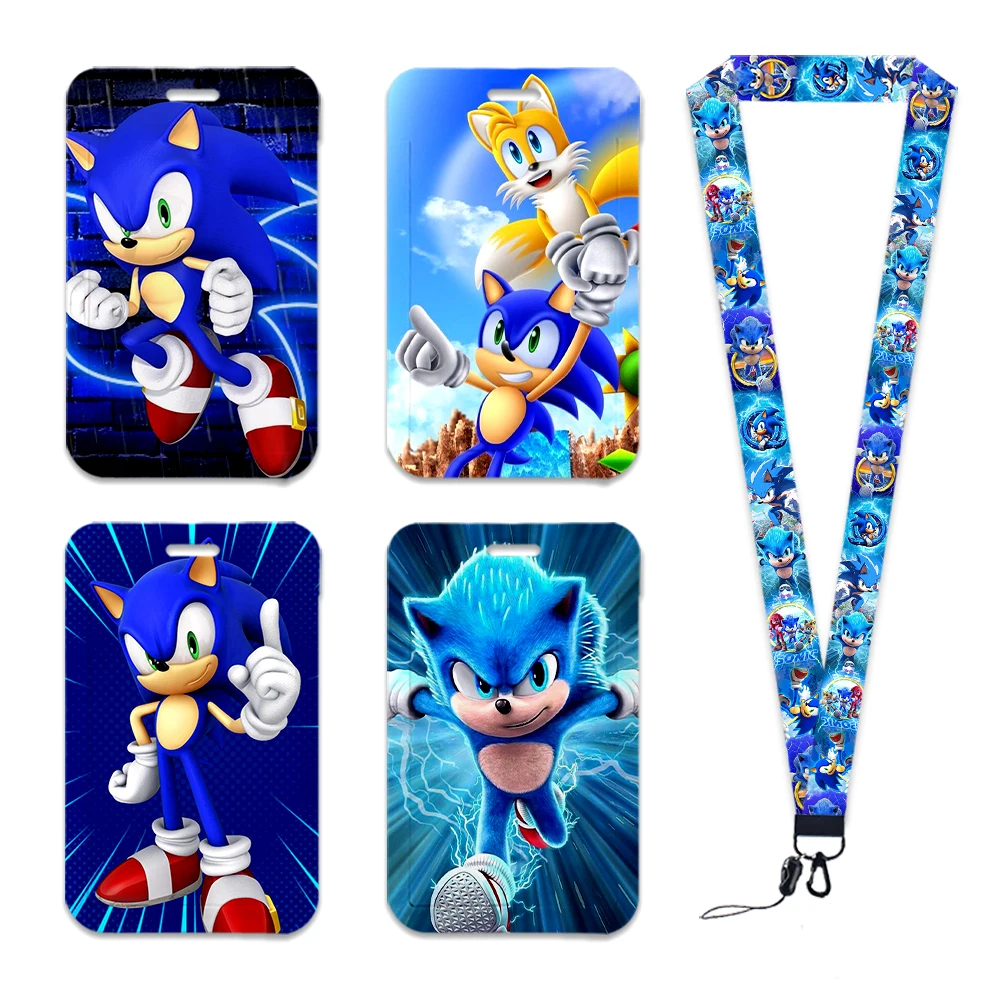 شخصيات كرتونية زرقاء S حزام الرقبة غطاء بطاقة الحبل حامل شارة الكرتون بطاقة الهوية الطلاب شنق حبل الاطفال الفتيات الفتيان الهدايا #5