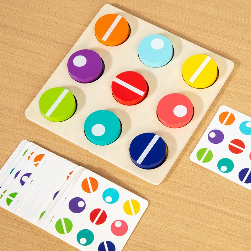 

Деревянные игрушки Монтессори: игра на сопоставление цветов, пазл с фигурами, сортировка, игрушка для развития цветовосприятия, сопоставление цветов для обучения детей