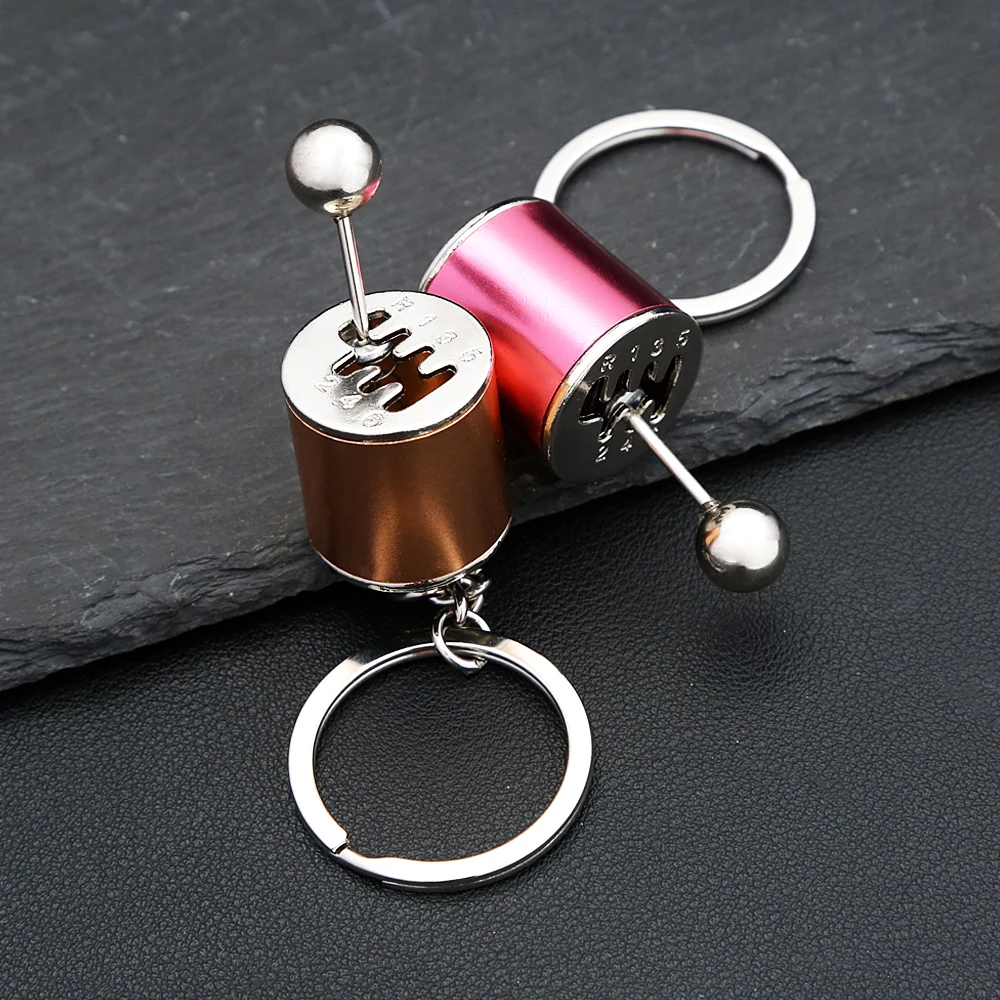 Fashion Creative Multicolor Car Gear Shift Manual Transmission Keychain For Men Car Pendant Shifter Metal Keychain Charm Jewelry