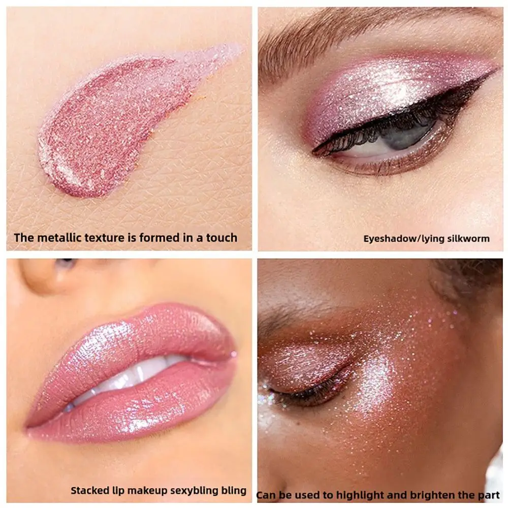 Multicolor Eye Shadow Liquid Easy To Smudge Dry & Wet Pearlsulcent Eye Shadow Long Lasting Shimmer Shiny Liquid Eyeshadow Beauty