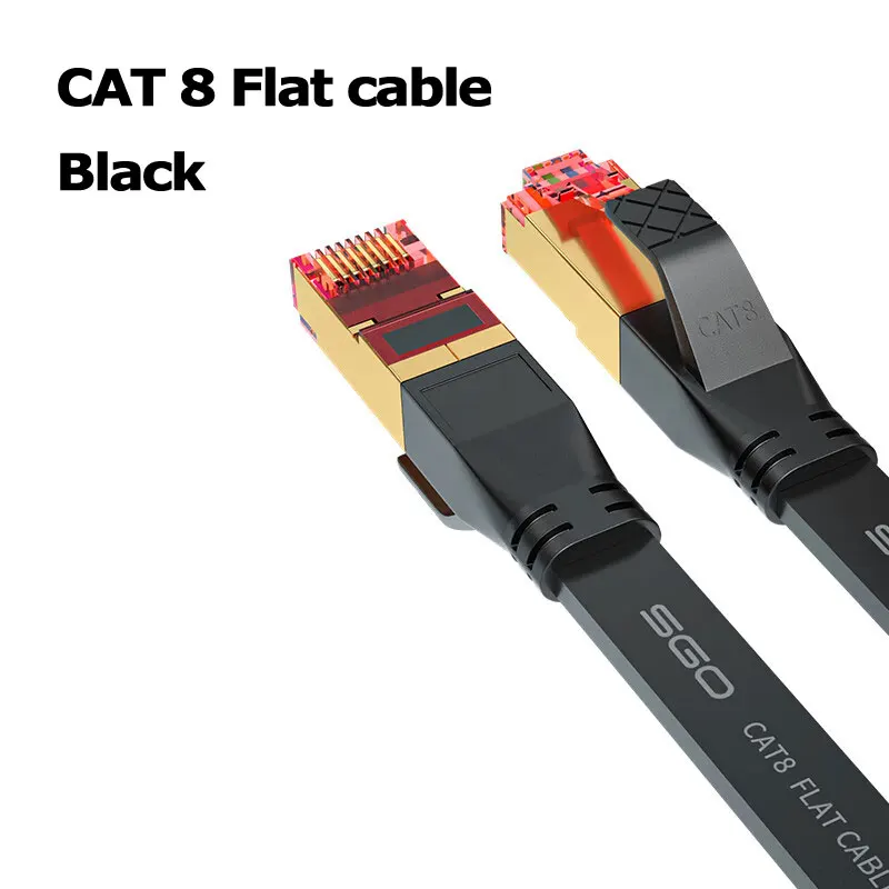 High Flex Cat 8 Ethernet Kabel Heavy Duty High Speed Internet Netwerkkabel 26awg Netwerkkabel, 40Gbps 2000Mhz Sftp Patchkabel