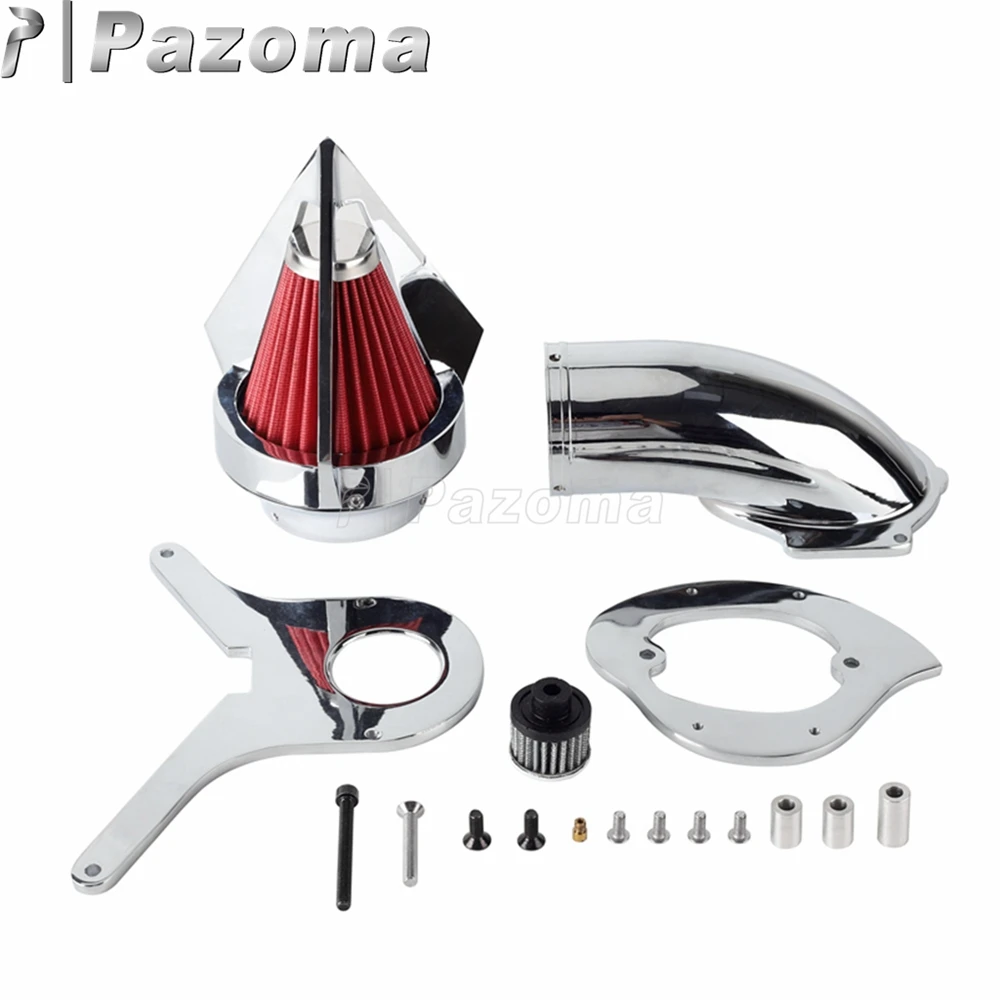 1Set Chrome Billet Aluminum Washable Motorcycle Intake Cone Spike Air Cleaner For Honda Shadow Aero 750 All Years Accessories