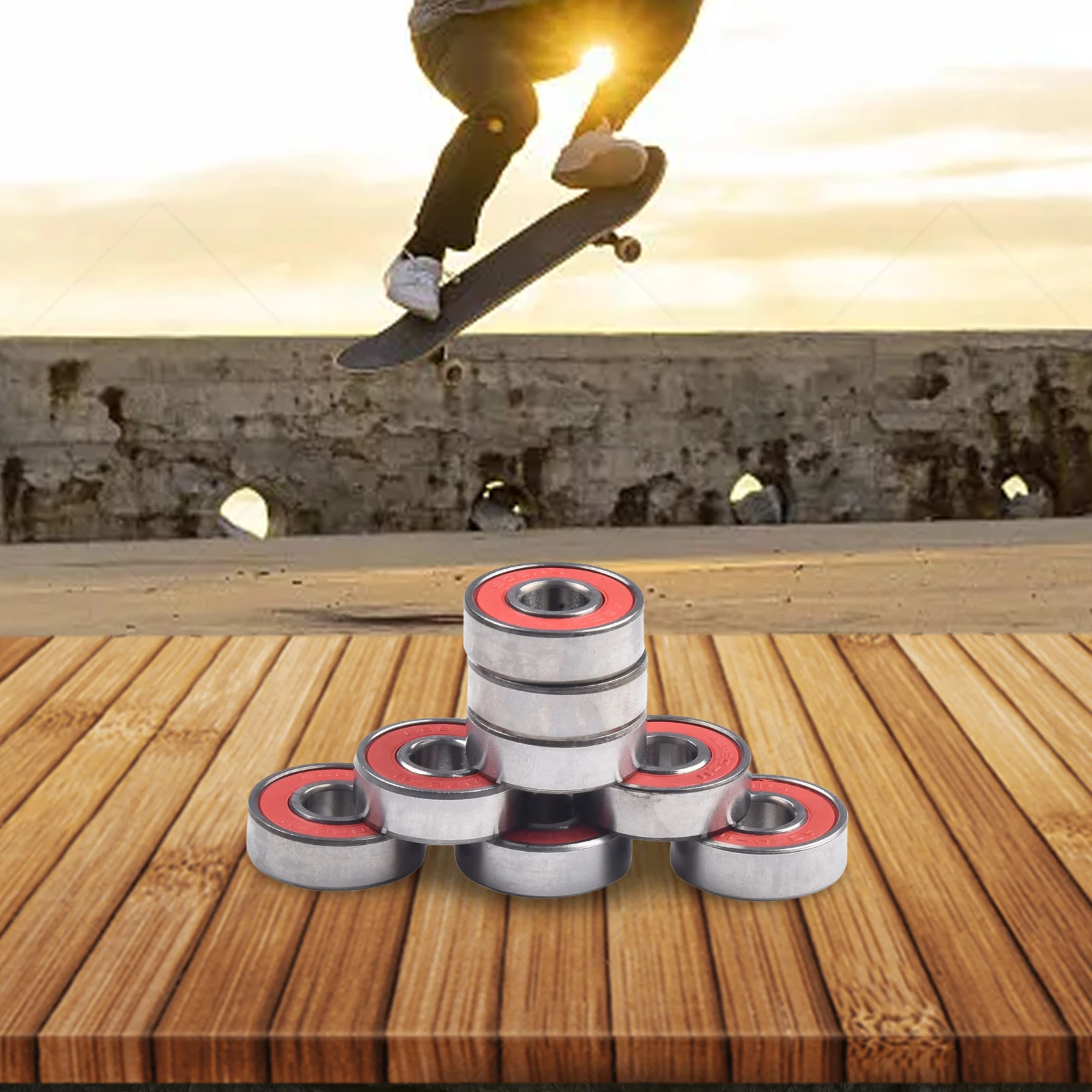 

8Pcs High Speed ABEC-11 Roller Skate Bearings for Skateboard and Scooter Wheels 608 Bearings with Low Noise Operation