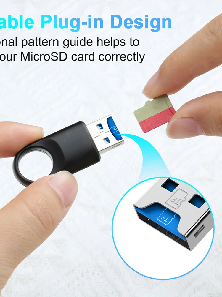 USB 3.0 Memory Card Reader High Speed Memory Card Reader USB 3.0 for PC/Laptop/Smart Phone/Driving Recorder