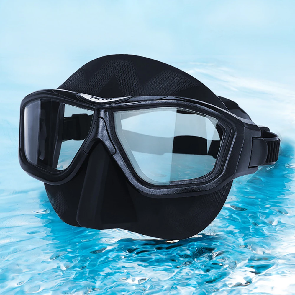 Professional Anti Fog High-Definition Large Frame Diving Goggles Free Style Scuba Diving Mask Floating Swimming Full Face Mirror