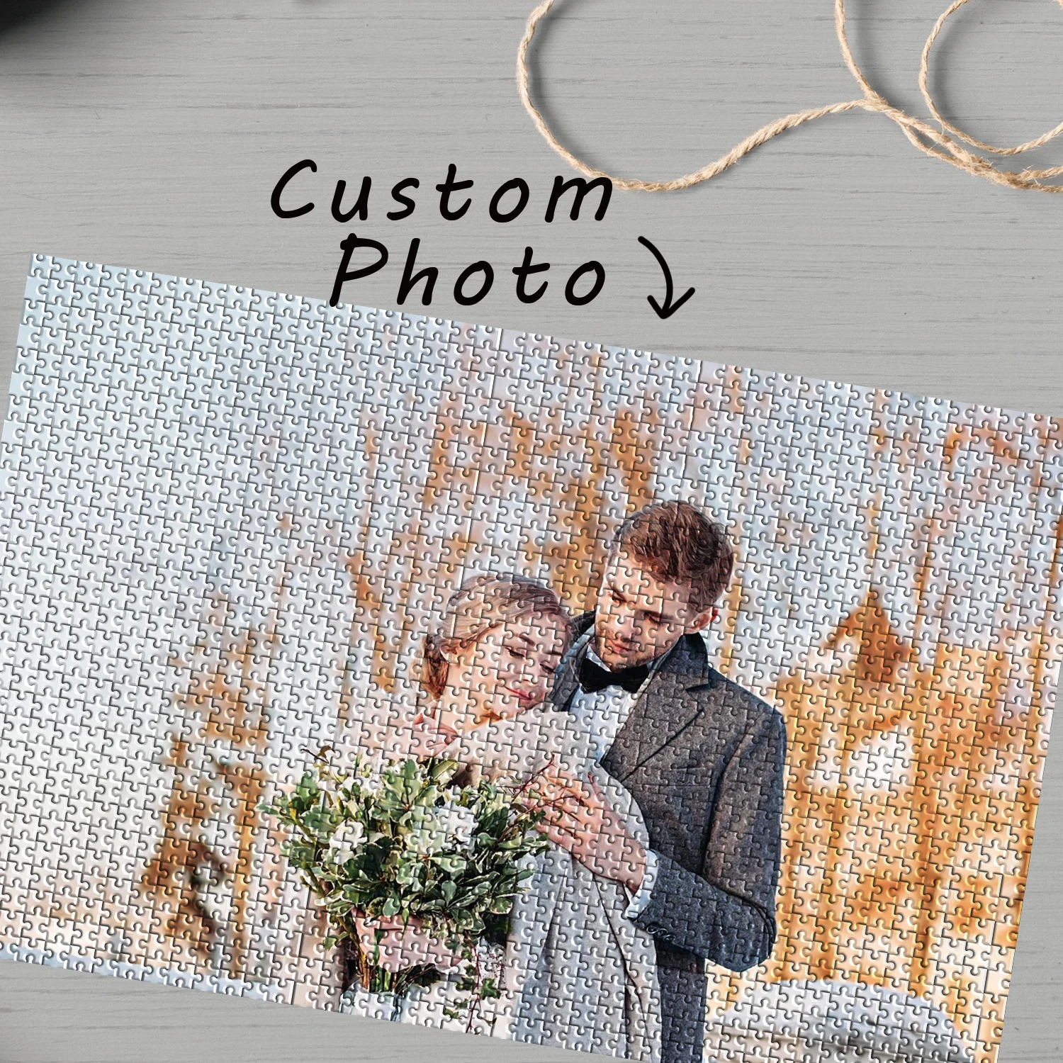 35/150/300/500/1000pcs nice couple Custom Photo Custom DIY Personalised Photo Portrait Puzzles  Personalised Photo Puzzle