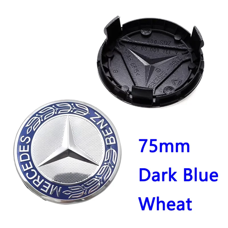 80pcs-40pcs-20pcs 75mm 3 Pin For Car Wheel Hub Center Caps W202 W220 W213 W210 W164 A180 A200 B180 B200 E200 Rim Cover Emblem