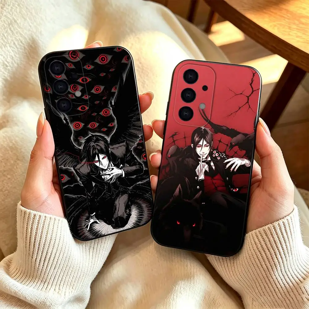 Sebastian Michaelis Black Butler Phone Case Black Silicone Soft For Samsung S26,S25,S24,S23,S22,S21,S30,Ultra,Plus,Fe,Lite