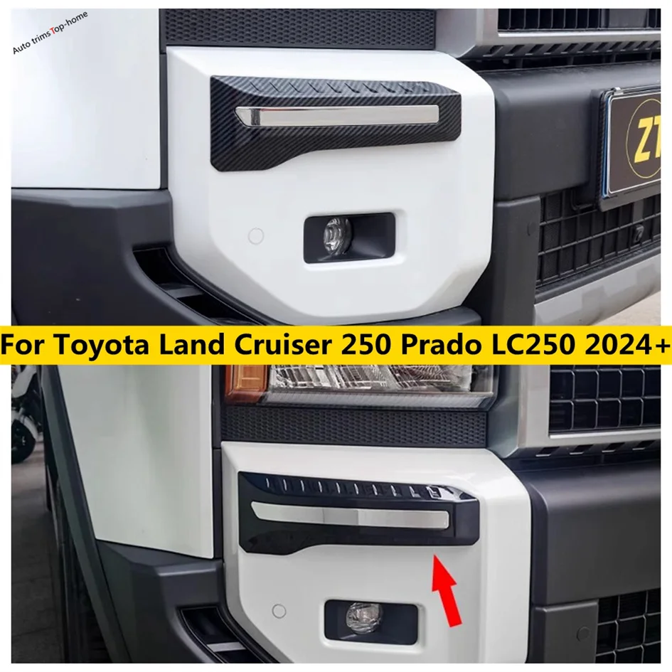 

Fog Lights Lamp Stickers Cover Trims Foglight Decoration Frame For Toyota Land Cruiser 250 Prado LC250 2024 2025 Car Accessories