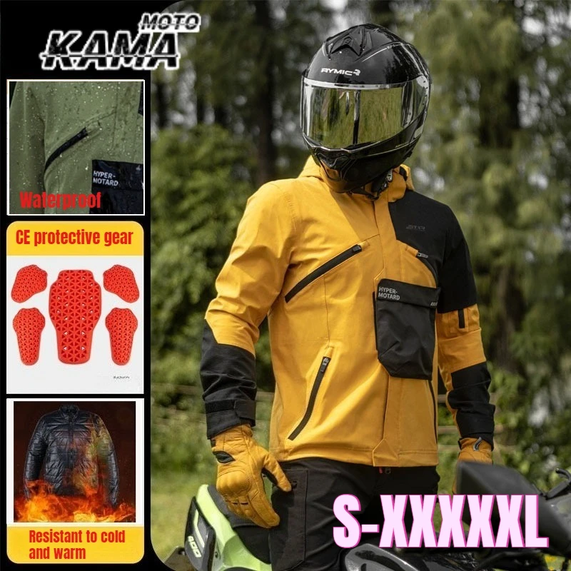 

All-Seasons Motorcycle Jacket Motocross Riding Jacket Buid-in CE Protection Armor Off-Road Motorbike Racing Jacket with Liner
