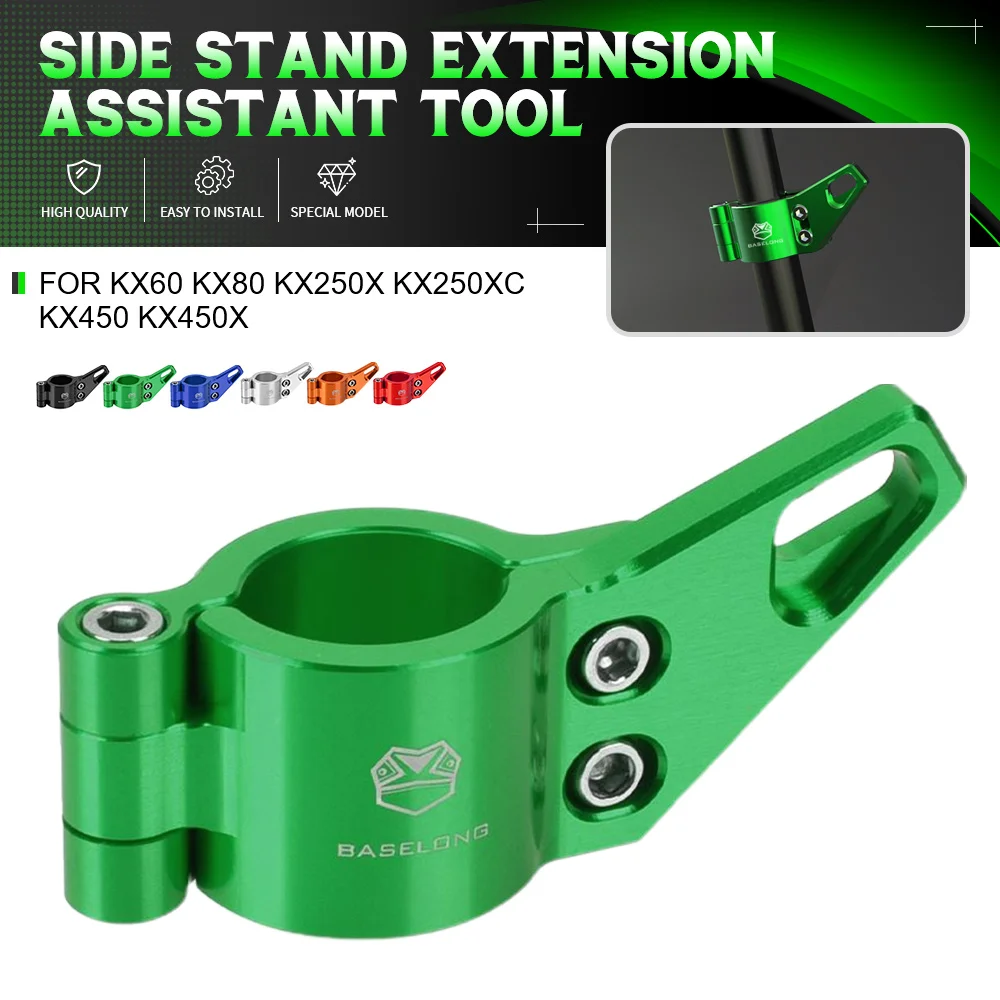 

Kickstand For Kawasaki KX60 KX80 KX250X KX250XC KX450 KX450X Side Stand Tip Fat Extension Foot Pedal Assistant Tool Support