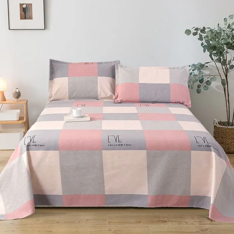 Fashion Sheets Household Skin-friendly Comfortable Breathable Protective Bedcover Single Double King Queen Size Dormitory Bed