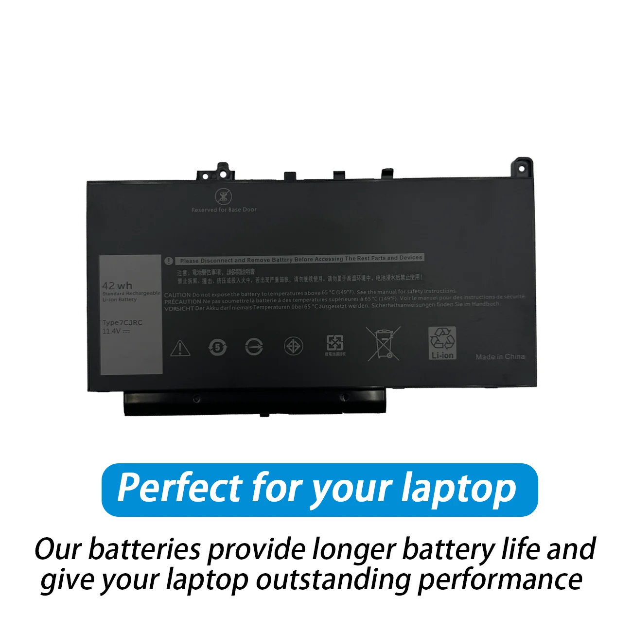 7CJRC 11.4V 42Wh Laptop Battery E7470 Series 12 E7270 Battery  For Dell Latitude E7470 E7270 21X15 v6vmn