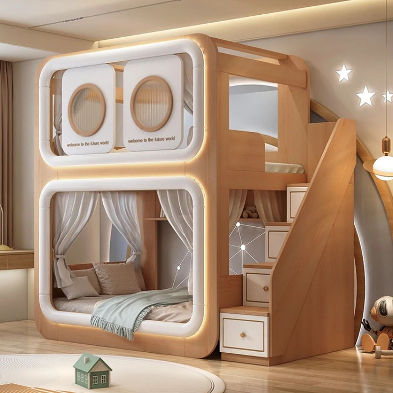 

Space capsule on and off bed Children's bed Double deck Double