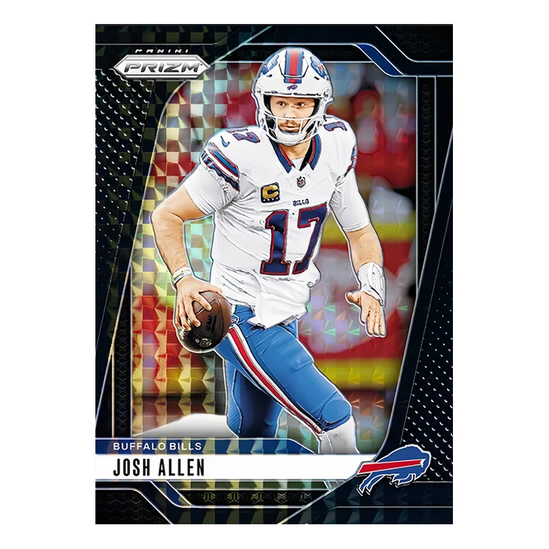 Panini 2024 Nfl Base Prizm Black Finite Josh Allen Joe Burrow Justin Herbert Diy Homemade Rugby Star Trading Card Gift Collect - Image 2