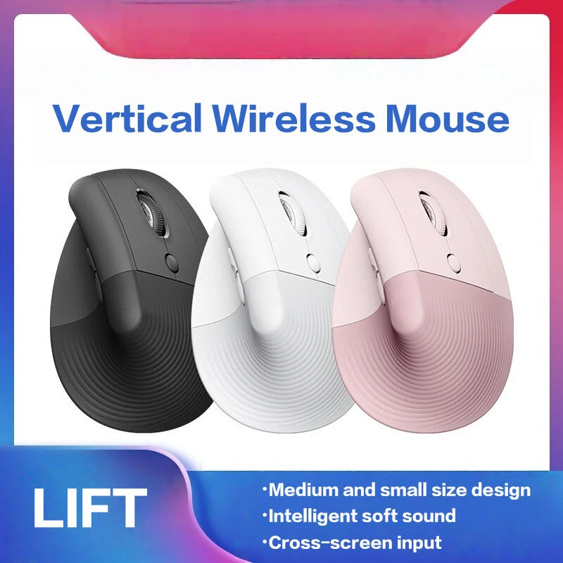 

Эргономичная беспроводная мышь Bluetooth с подъемом, вертикальная мышь, маленькая мышь для бизнеса и офиса, 3 устройства, переключи за секунды