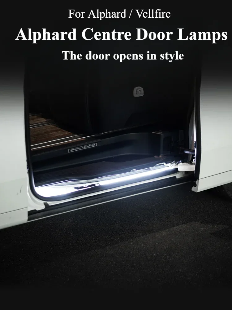 Luxurious Door Sill Lights  LED Welcome Lighting Easy Non-Destructive Installationt for 30 Series Alphard Crown Vellfire