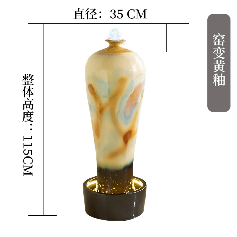 Jingdezhen Flowing Water Ornaments Circulating Water Fountain Fortune Office Desk Surface Panel Decorations