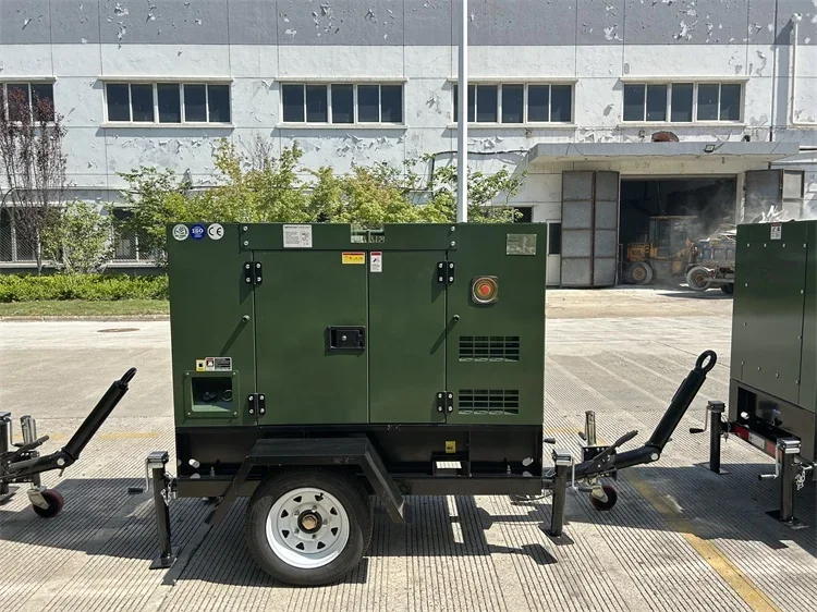 بيع المصنع الجديد 20kw 25kva مجموعة مولدات الديزل نوع المقطورة مع محرك Yuchai 4D24G7