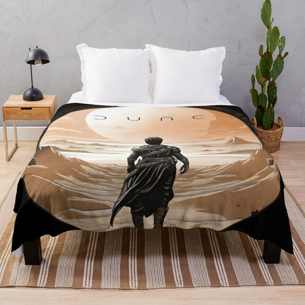 DUNE: A world of sand, spice, and destiny. Throw Blanket For Sofa Thin Picnic Blankets