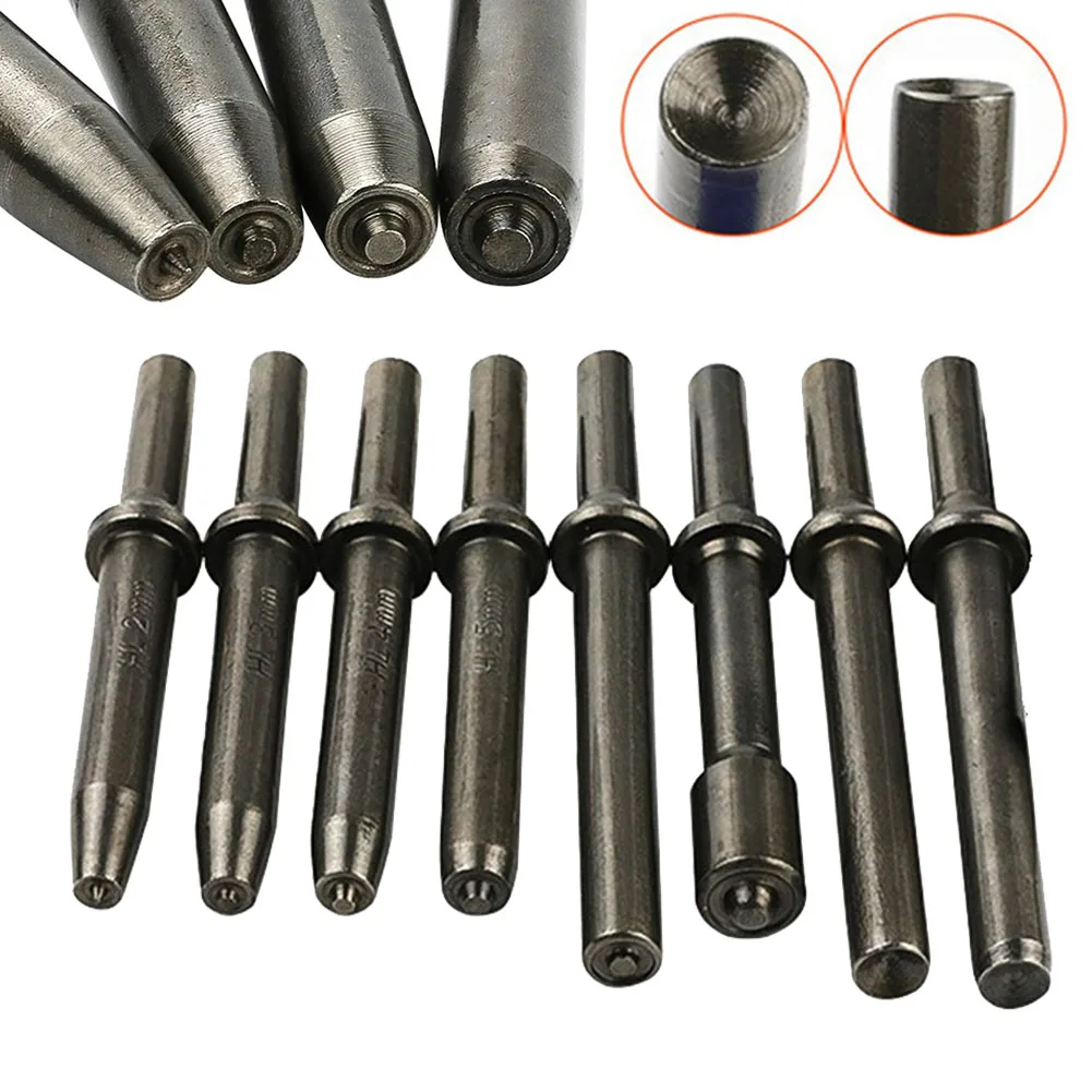 1PC Pneumatic Rivet เครื่องมือ Semi Hollow Solid Rivet หัว Pneumatic Hammer Impact Rivet Nut เครื่องมือ