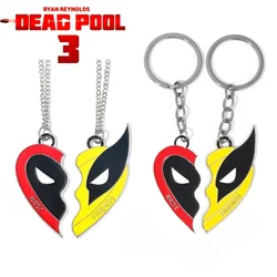 Disney Anime Deadpool Colar Decoração, Criativo Filme Personagem, Wolverine Chaveiro, Pingente, Melhor Amigo, Surpresa De Férias Presentes