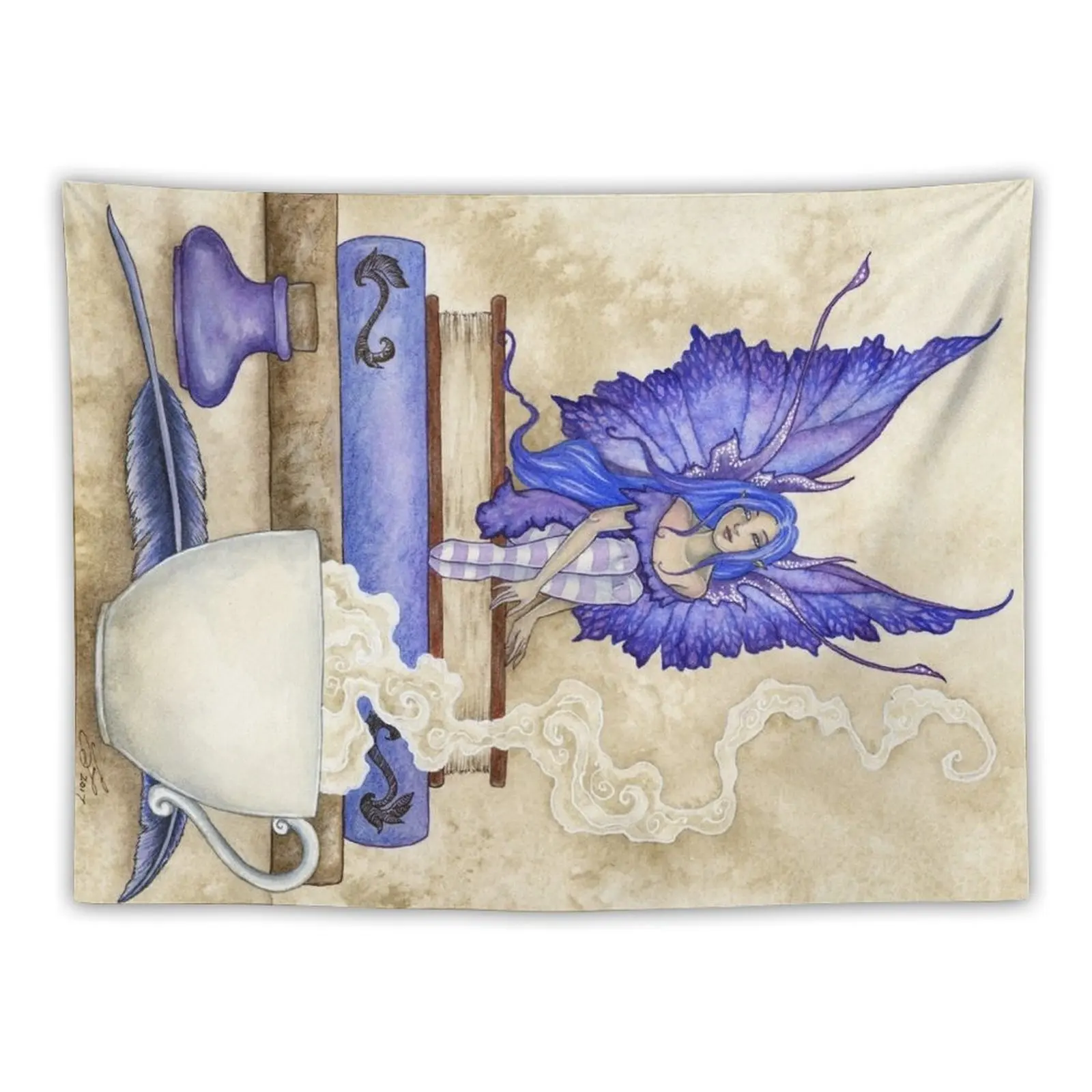 

Book Worm II Tapestry Outdoor Decoration Room Aesthetic Decoration For Rooms Tapestry