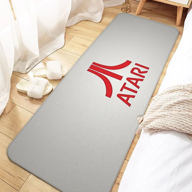 Atari logo Door Mat Entrance Non-slip Doormat Washable Kitchen Carpet Living Room Hallway Rugs Bathroom Bath Door Mats