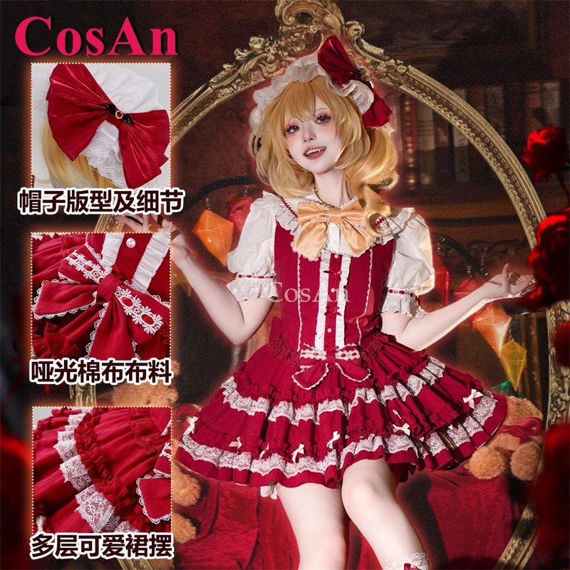 

CosAn Hot Game Touhou Project Flandre Scarlet Cosplay Costumes Nifty Sweet Lovely Formal Dress Carnival Party Role Play Clothing
