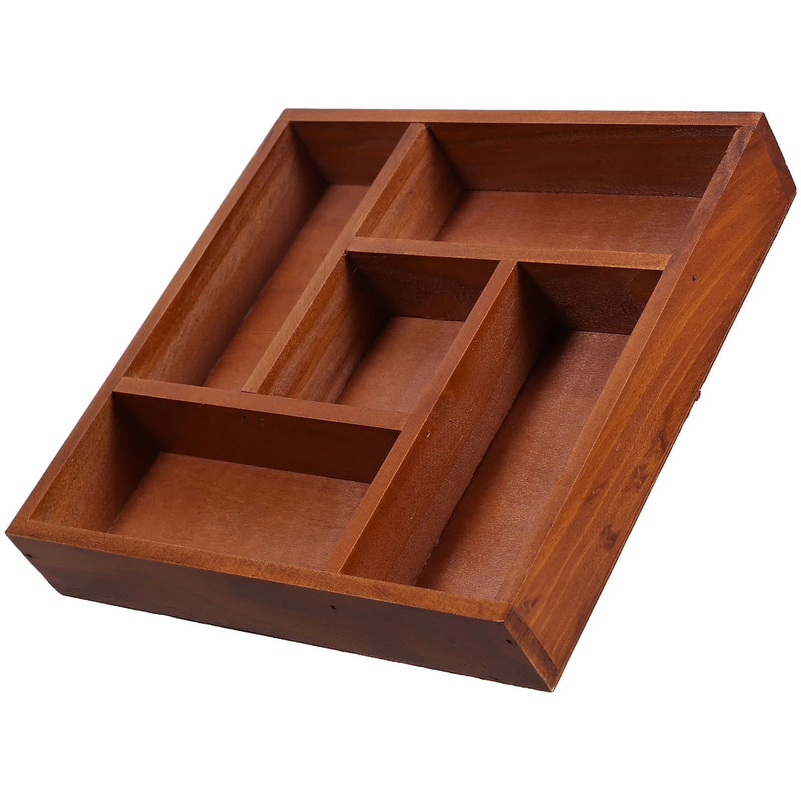

Vintage Distressed Wooden Desktop Drawer Organizer Tray for Stationery Cosmetics Jewelry Storage Bathroom Vanity Organizers