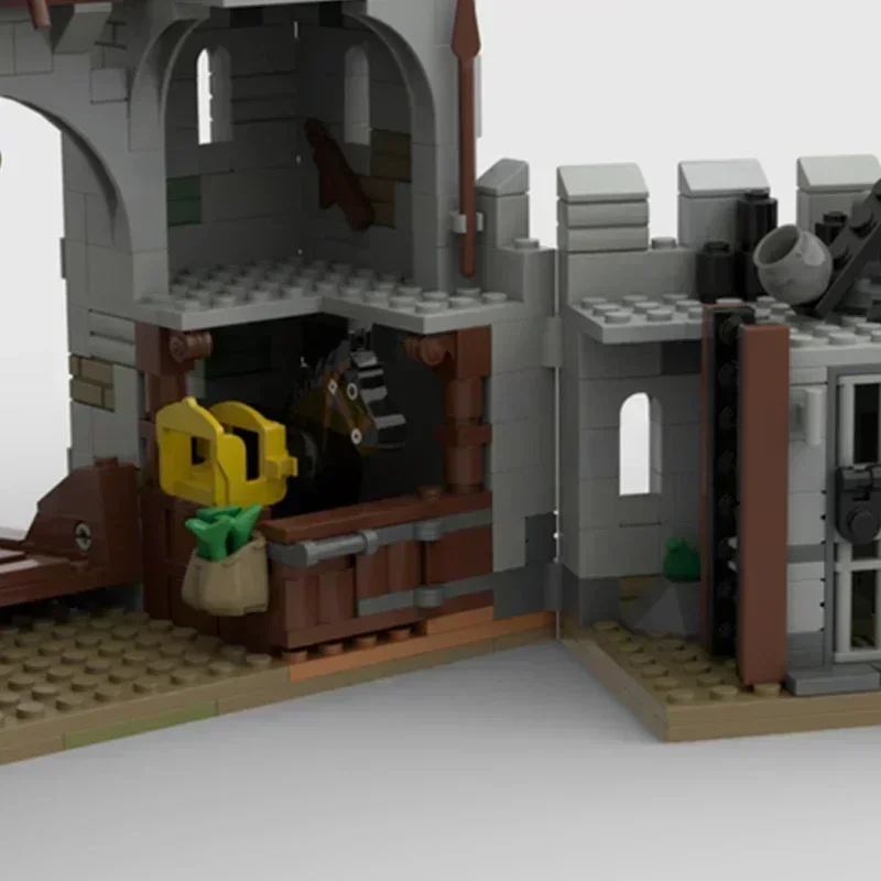 

Military Castle Model Moc Building Bricks Black Falcon's Fortress Technology Modular Blocks Gift Christmas Toy DIY Sets Assembly