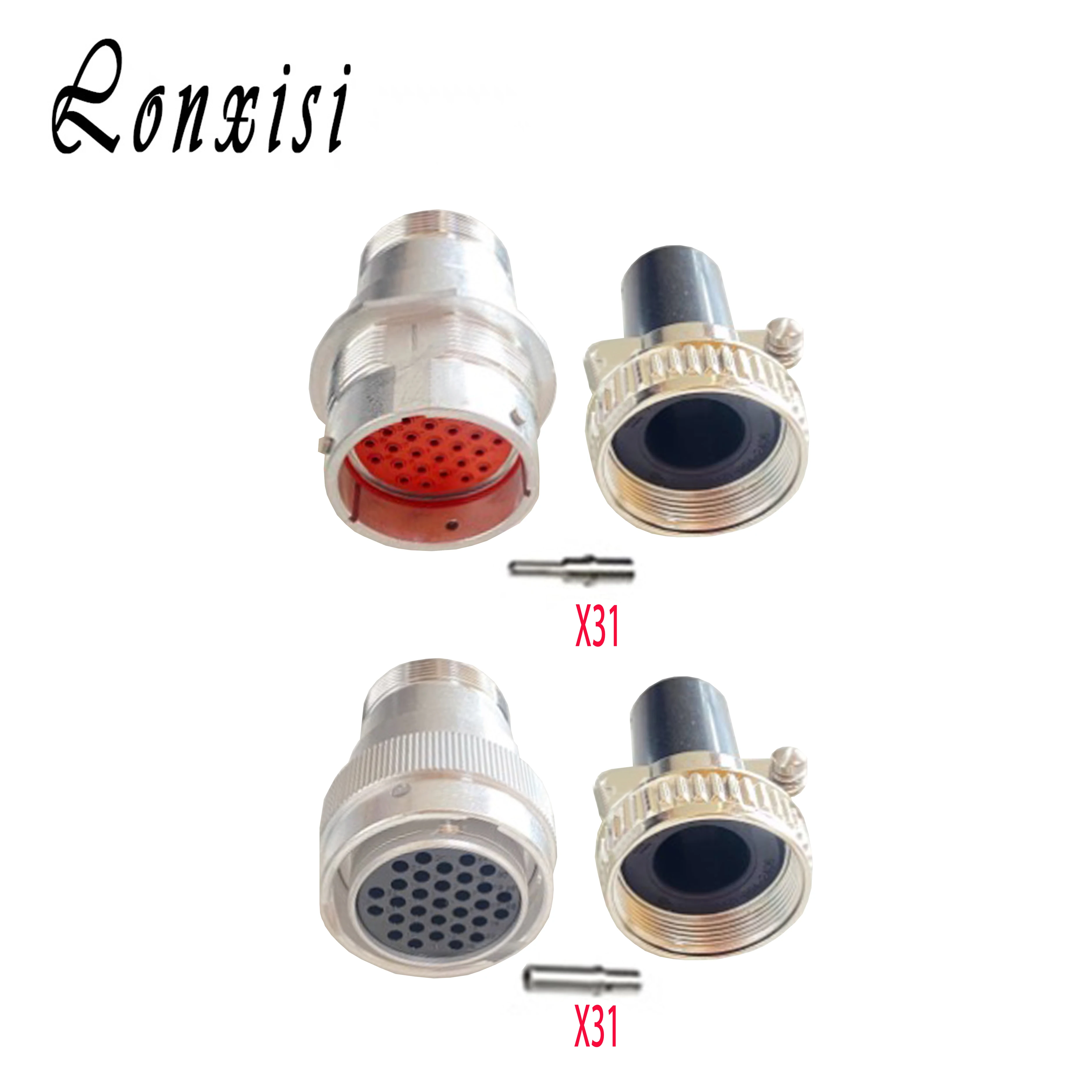 

1/5 Sets 31 Pin HD36-24-31SE-059 Original Authentic Deutsch Plug HD34-24-31PE-059 Metal Connector Metal Head With Tail Clip