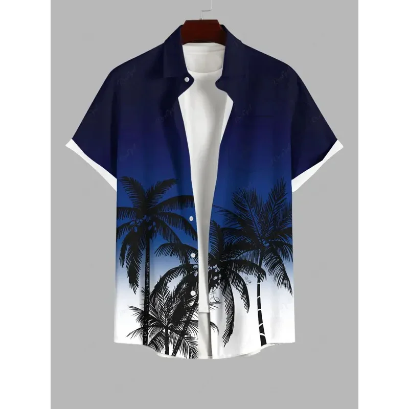 3D Printed Men's Hawaiian Shirts with Buttons
