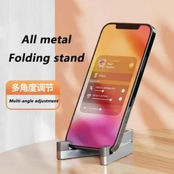 Universal Mini Size Aluminum Portable Folding Desk Mount Holder Bracket Mobile Phone Cradle Foldable Stand for Cellphone