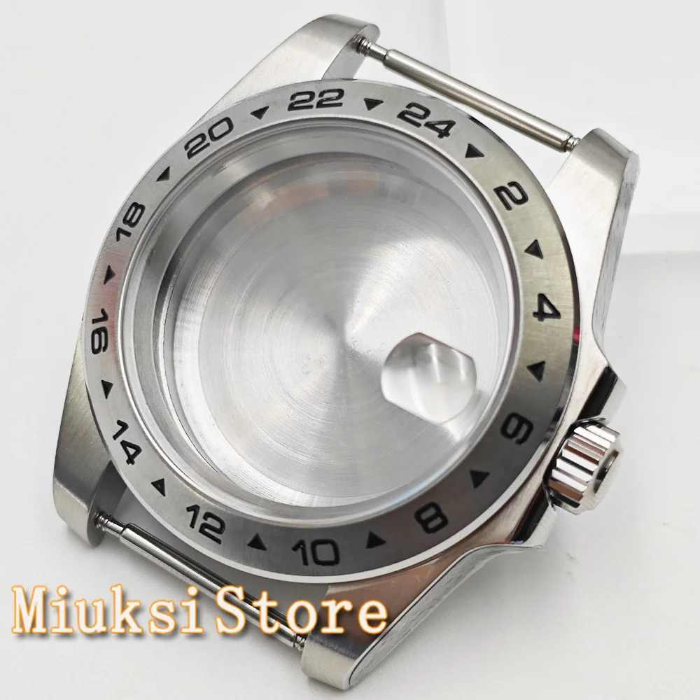 

NH35 Watch Case 40mm Silver Sapphire Glass Stainless Steel Watch Case Fit NH34 NH35 ETA2824 PT5000 Movement