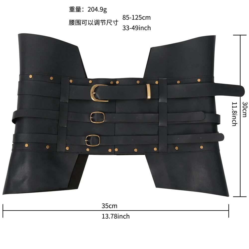 Ceinture Corset Vintage Médiéval, Armure Large à la Taille