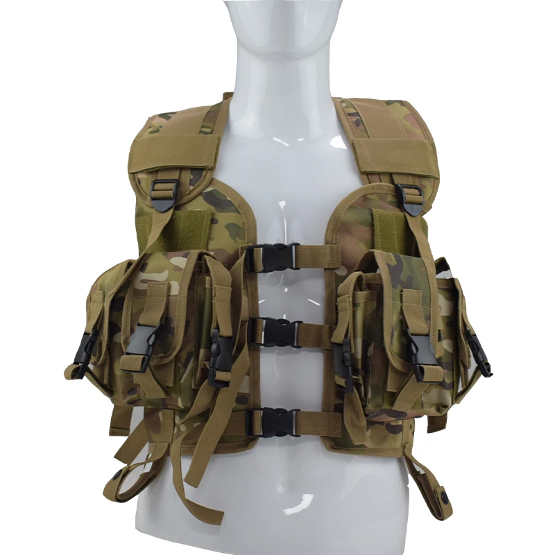 

Body Armor Tactical Molle Vest Men's Hunting Vest With Water Bottle Pocket Camo Military Airsoft Paintball Gear