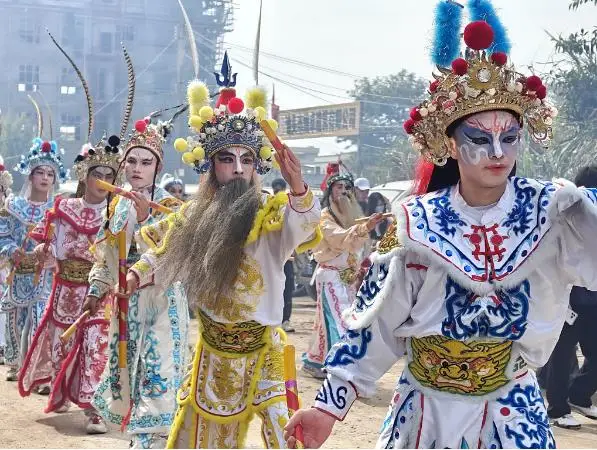 

Hat Traditional warrior dance Chinese Yingge Dance Cosplay Drum Hat Event Parade stage Performance Hat Parade Festival Carnival
