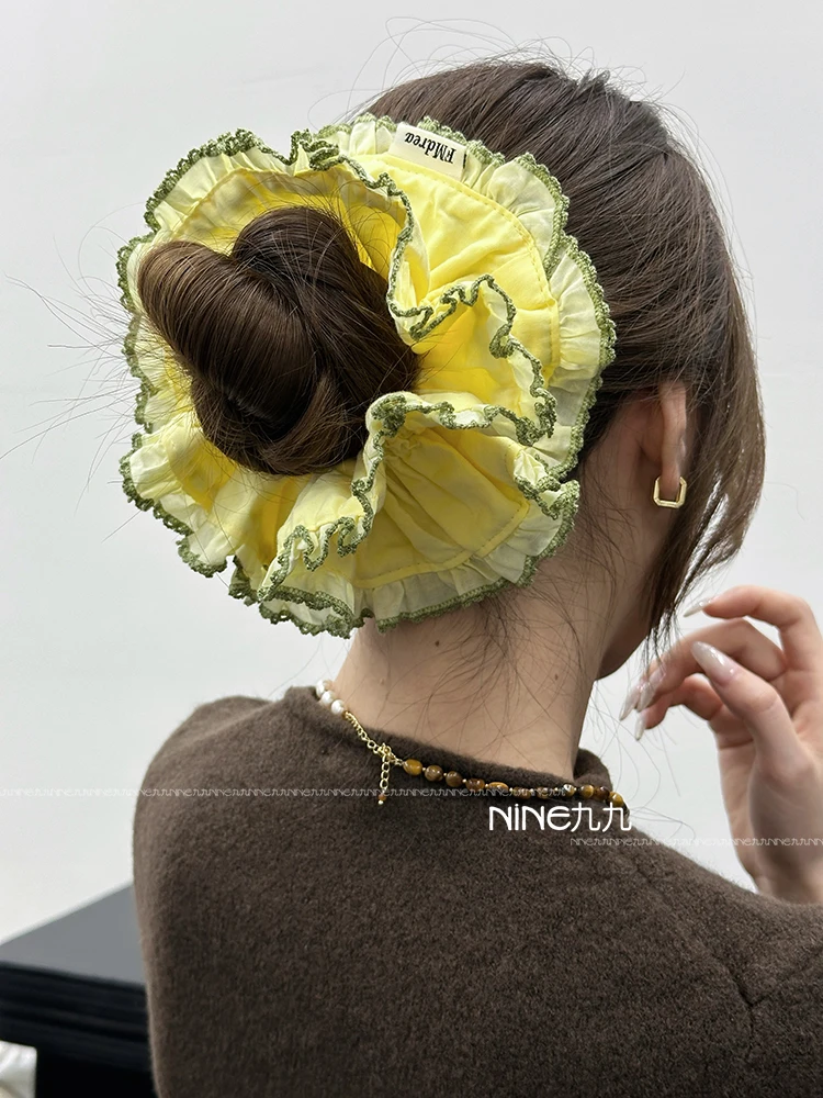 

Dopamine color matching heavy industry folds high sense large intestine ring hair accessories headband