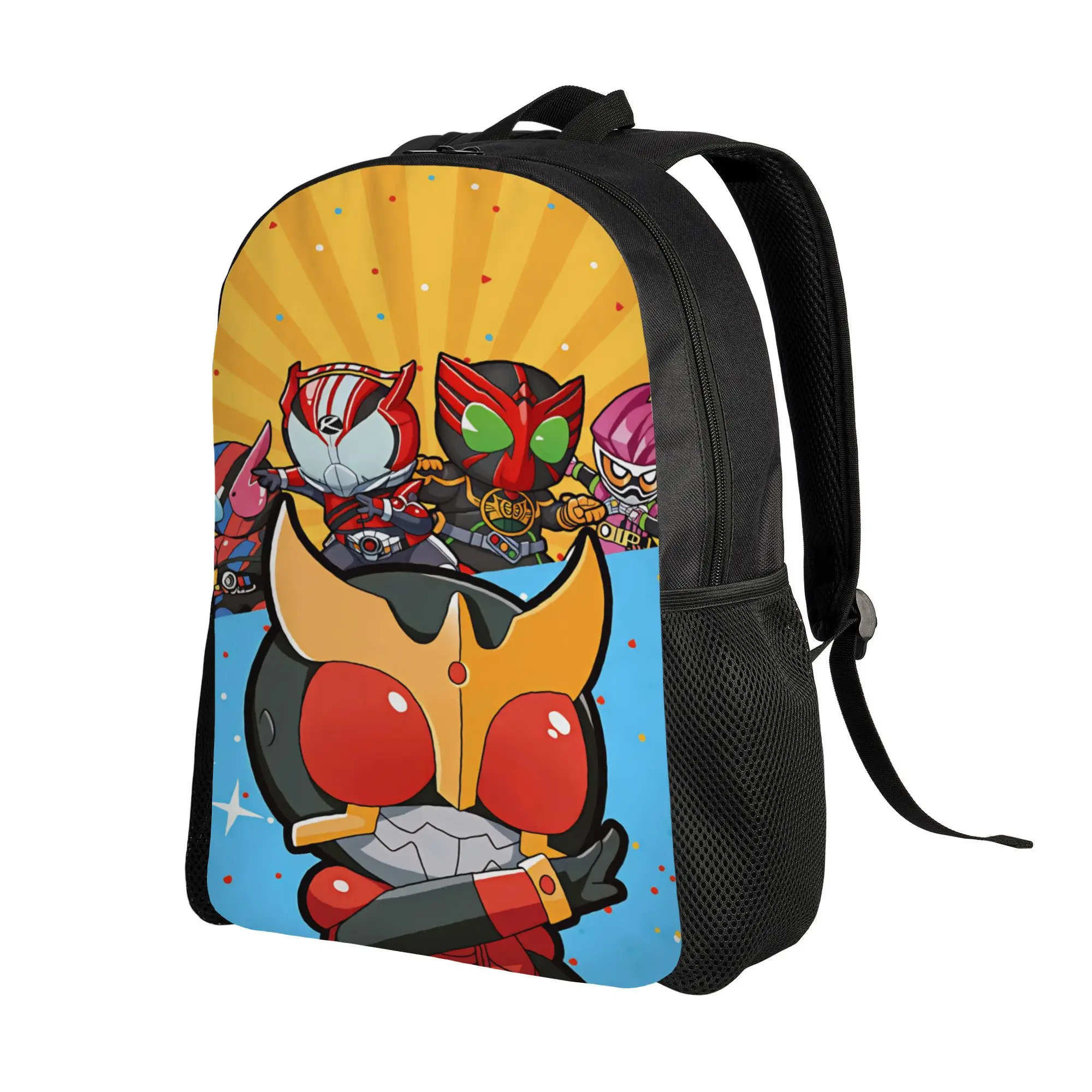 Kamen Riders Backpack  Men Polyester Travel Backpacks Pattern Style High School Bags Rucksack