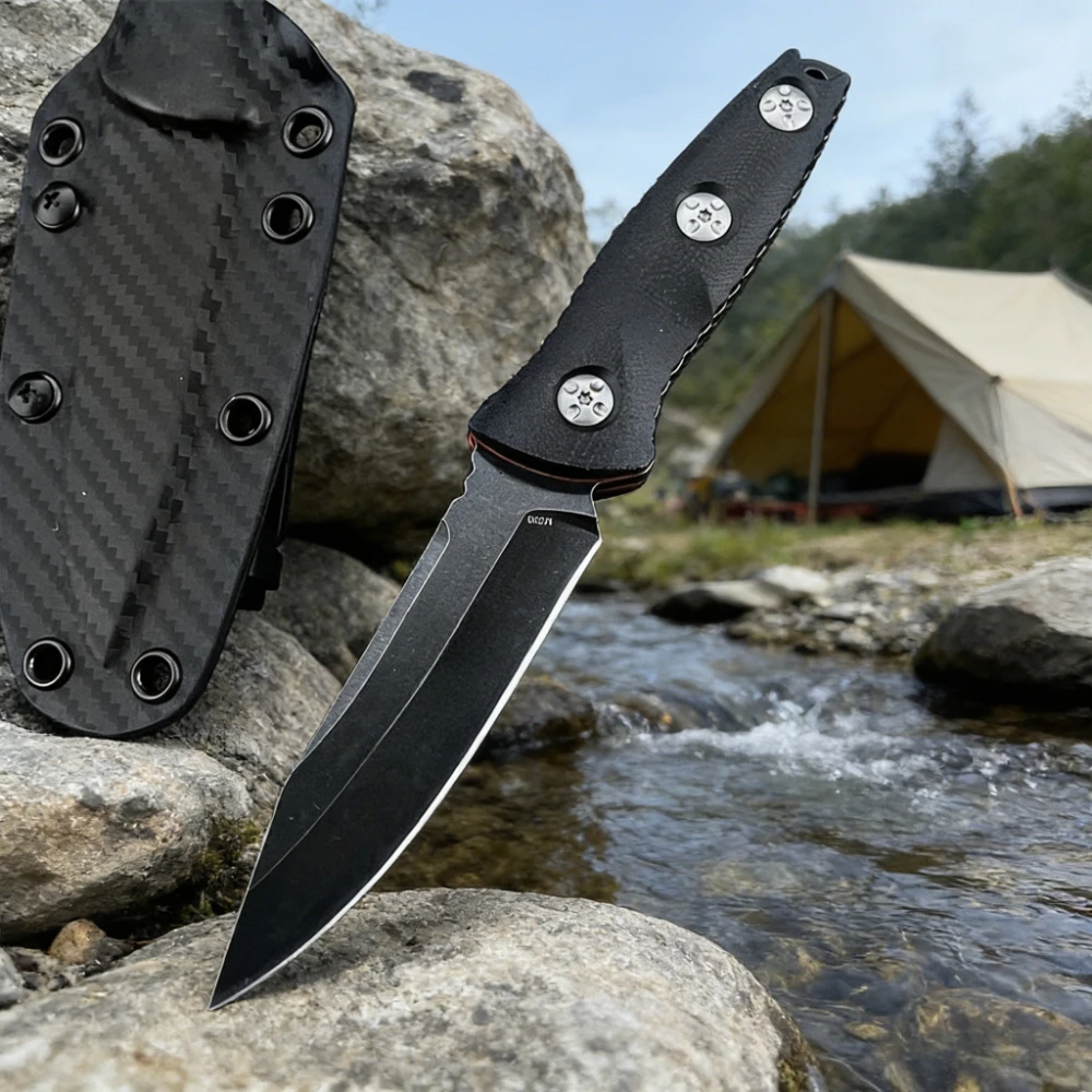 

Outdoor 113 Fixed Blade Tactical Knife High Hardness 7Cr13Mov Steel, G10 Non-Slip Handle Military Survival Hunting Tool