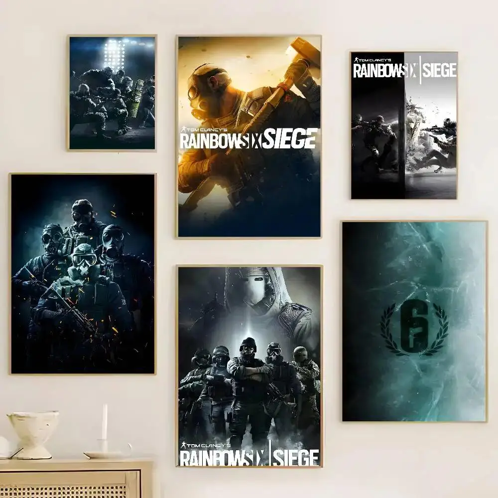 توم كلانسيز قوس قزح ستة الحصار HD ملصق الفيلم مقاوم للماء جدار ديكور لغرفة المعيشة بار الجمالية #1