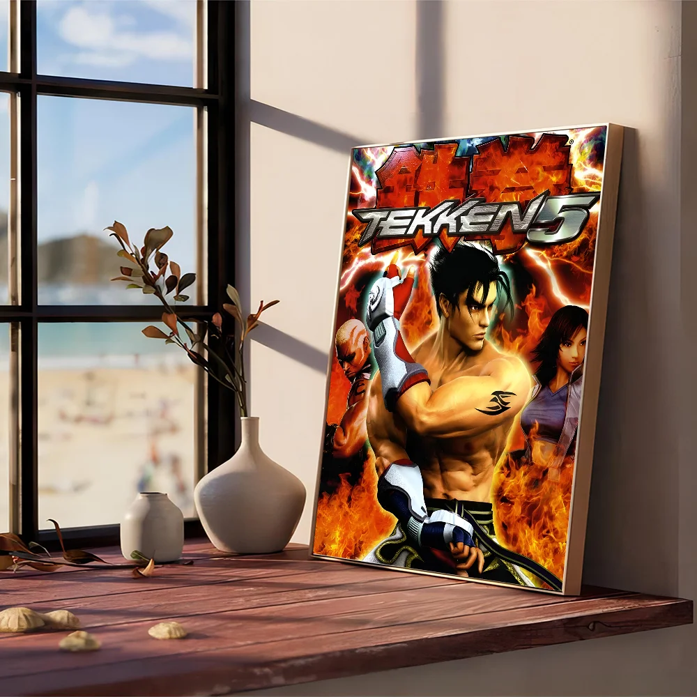 Classico videogioco TEKKEN Whitepaper Poster Adesivo da parete fantasia per soggiorno Bar Decorazione Decor Adesivi murali artistici